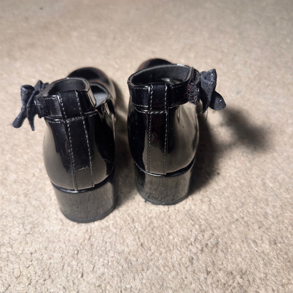 Rachel shoes Lil janet dress shoes black with glittery bow on ankle strap Sz 12 - Picture 4 of 8